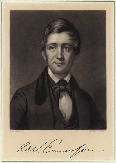 Porträt von Ralph Waldo Emerson von American School