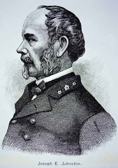 Porträt von General Joseph E. Johnston (1807-1891) von American School