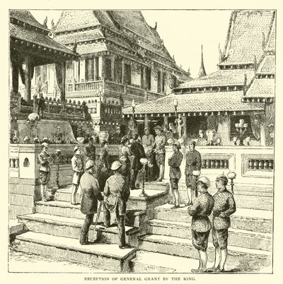 Empfang von General Grant durch den König von American School