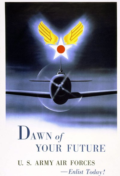 Rekrutierungsplakat für „US Army Air Forces“ von American School