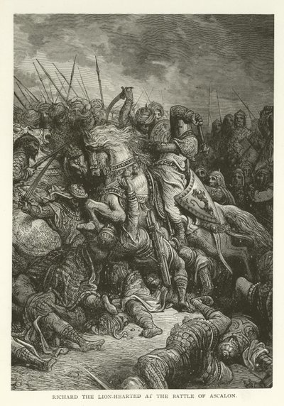 Richard Löwenherz in der Schlacht von Askalon, 1192 von American School
