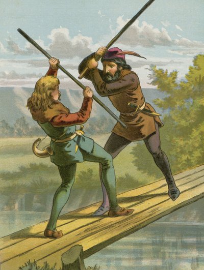 Robin Hoods Kampf mit Little John von American School
