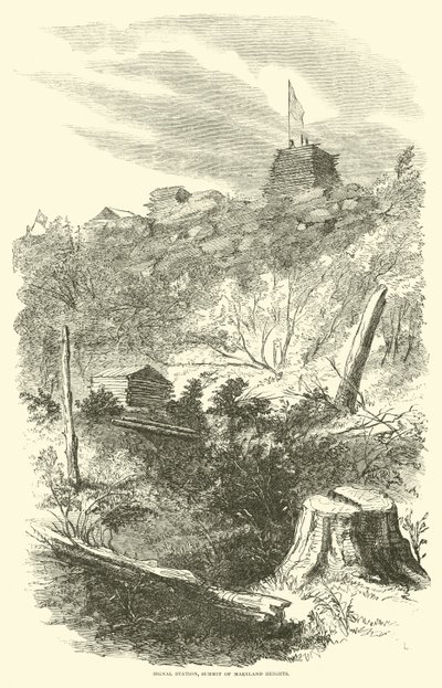 Signalstation, Gipfel von Maryland Heights, September 1862 von American School