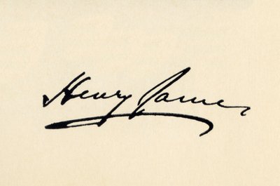 Unterschrift von Henry James von American School