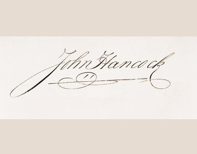 Unterschrift von John Hancock von American School
