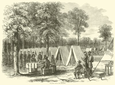 Soldaten stimmen für den Präsidenten, September 1864 von American School
