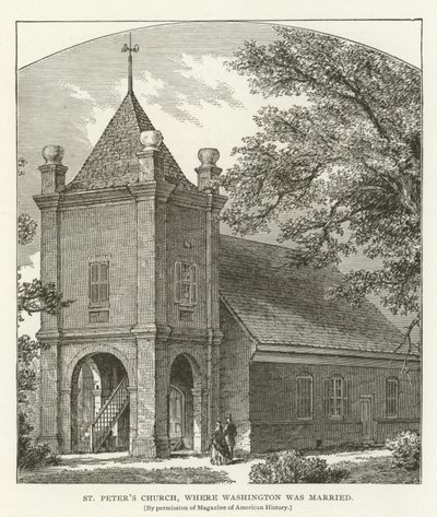 St. Peters Kirche, wo Washington heiratete von American School