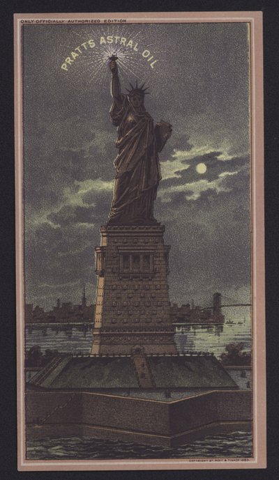 Freiheitsstatue bei Nacht, Pratts Astralöl von American School