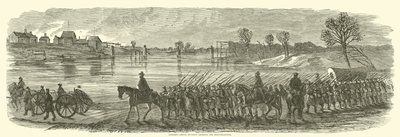 Sumners Großdivision überquert den Rappahannock, Dezember 1862 von American School
