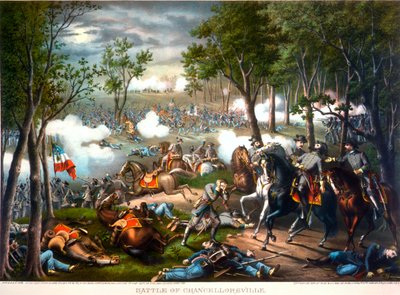 Die Schlacht von Chancellorsville, Virginia, 1863 von American School