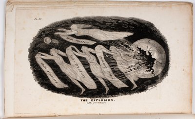 Die Explosion, Illustration aus The Vision of Judgement, or A Present for the Whigs of 76 and 37 von Junius Jr., 1938 von American School
