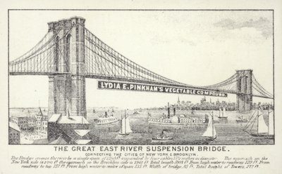 Die große East River Hängebrücke, New York von American School