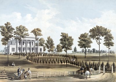 Die Einsiedelei, Jacksons Grab und Andrew J. Donelsons Residenz 12 Meilen von Nashville, Tennessee, aufgenommen am 29. März von American School