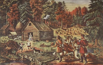Das Heim der Pioniere an der westlichen Grenze von American School