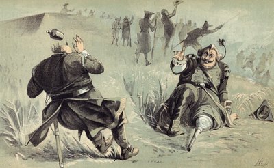 Der schreckliche Kampf zwischen General Risingh und Peter Stuyvesant vor Fort Christina von American School
