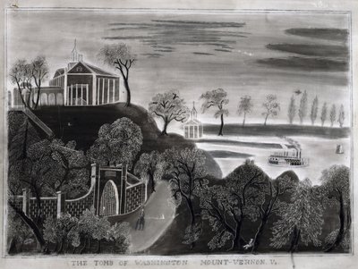 Das Grab von Washington, Mount Vernon, Va., nach 1807 von American School