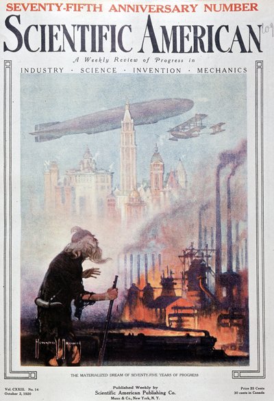 Der Traum von 75 Jahren Fortschritt verwirklicht - in „Scientific American“ vom 02.10.1920 von American School