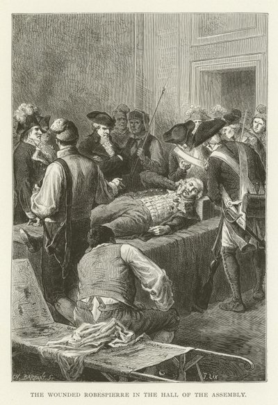 Der verwundete Robespierre in der Versammlungshalle von American School
