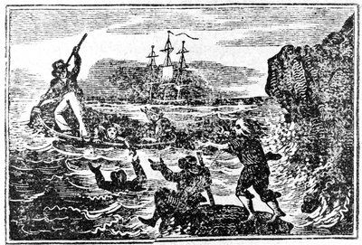 Titelseite des Berichts über den Verlust der Essex, 1824 von American School