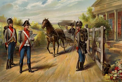 US-Armee, Offizier und Soldaten der Infanterie von American School