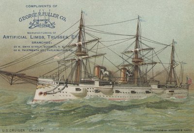 US Navy Kreuzer USS Chicago, 1898 von American School