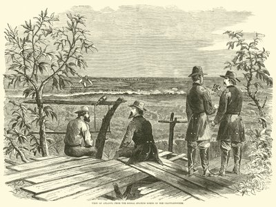 Blick auf Atlanta von der Signalstation nördlich des Chattahoochee, Juli 1864 von American School