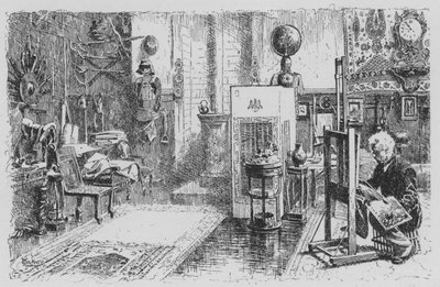 Ansicht von Geromes Atelier (Litho) von American School
