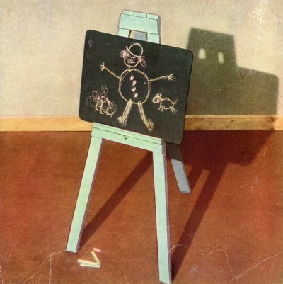 Vintage-Kinder-Stillleben - Tafel von American School