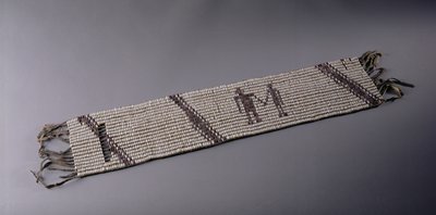 Wampum-Gürtel, hergestellt von den Lenni Lenape Indianern, Pennsylvania von American School