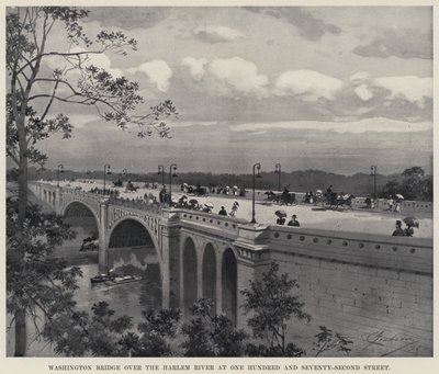 Washington Bridge über den Harlem River an der 172. Straße von American School