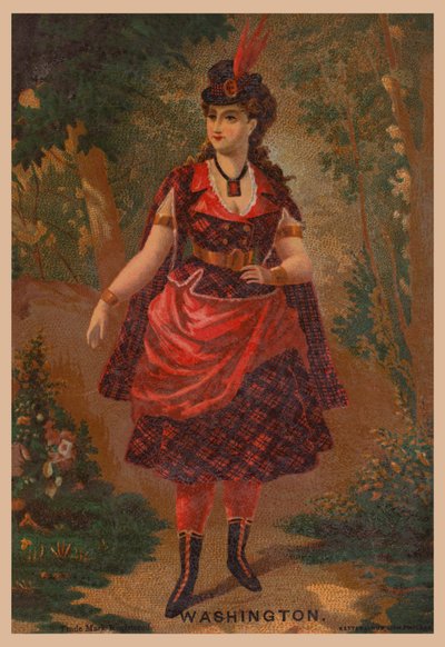 Frau in Rot von American School