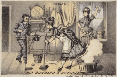 Frauen putzen und wischen von American School