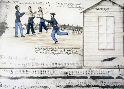 Der Tod von Crazy Horse, Fort Robinson, Nebraska, USA, 1877 von Amos Bad Heart Buffalo
