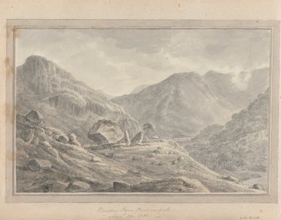 Ansichten in England, Schottland und Wales: Bowdar Stone Borrowdale, 30. August 1802 von Amos Green