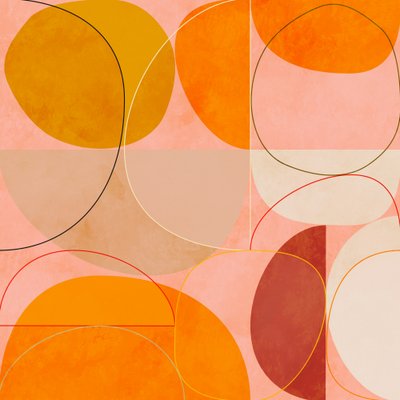 Mid-Century Curry Gelb Blush Frühling von Ana Rut Bre