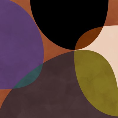 Mittlere Kreise Terrakotta Blck2 von Ana Rut Bre