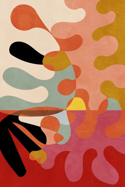 Warme Farben Bauhaus Geometrie 5 von Ana Rut Bre