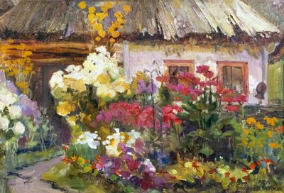 Lebendiger Cottage-Garten von Anastasiia Grygorieva