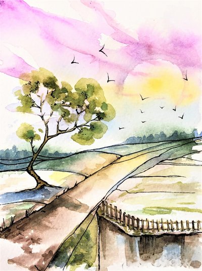 Friedlicher Landweg von Anda Bieza