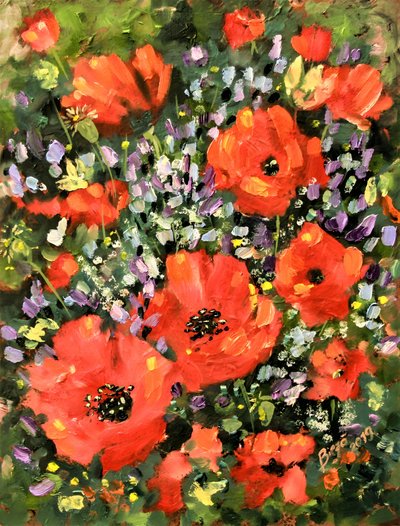 Lebendiger Mohn Garten von Anda Bieza