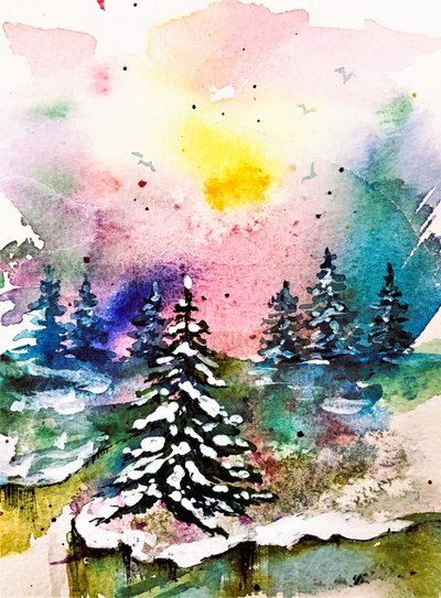 Lebendiger Winterwald von Anda Bieza