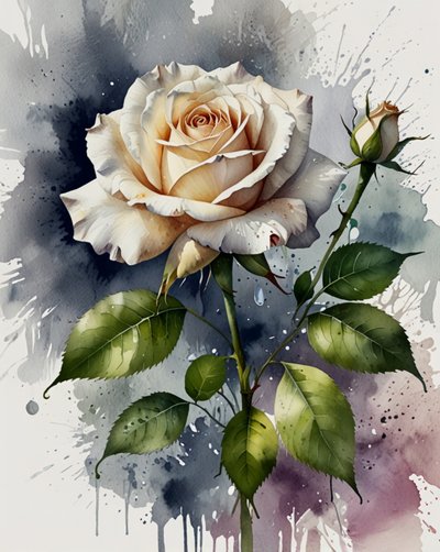 Weiße Rose von Anda Bieza