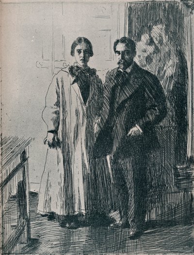 Herr und Frau Atherton Curtis nach dem Stich von Anders Zorn, ca. 1880-1906, 1906 von Anders Leonard Zorn