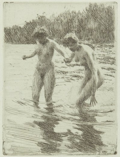 Zwei Badende von Anders Leonard Zorn