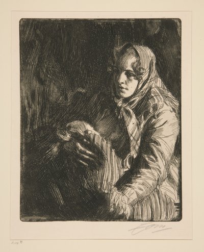 Madonna (eine Mutter) von Anders Zorn