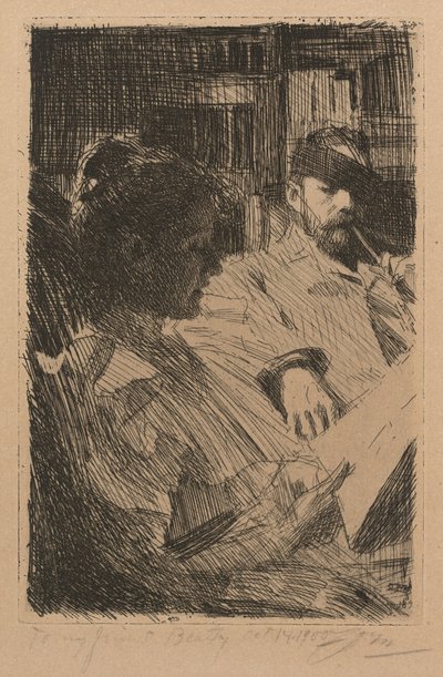 Lesen (Herr und Frau Ch. Deering) von Anders Zorn