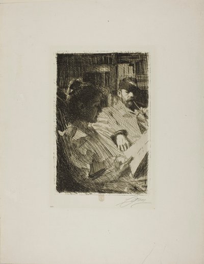 Lesen (Herr und Frau Ch. Deering) von Anders Zorn