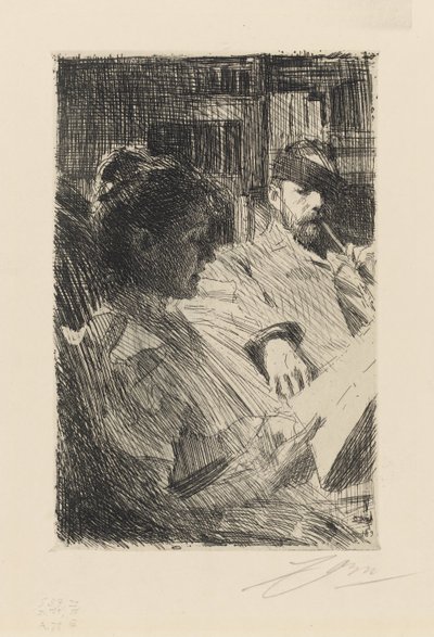 Lesen. Herr und Frau Charles Deering von Anders Zorn