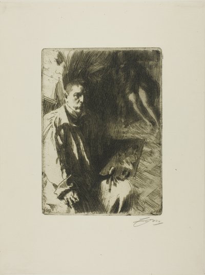 Selbstporträt mit Modell II von Anders Leonard Zorn