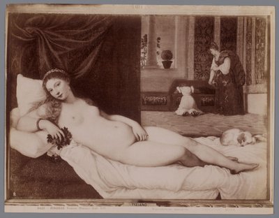 Fotoreproduktion des Gemäldes Venus von Urbino von Tizian von Anderson (firma)